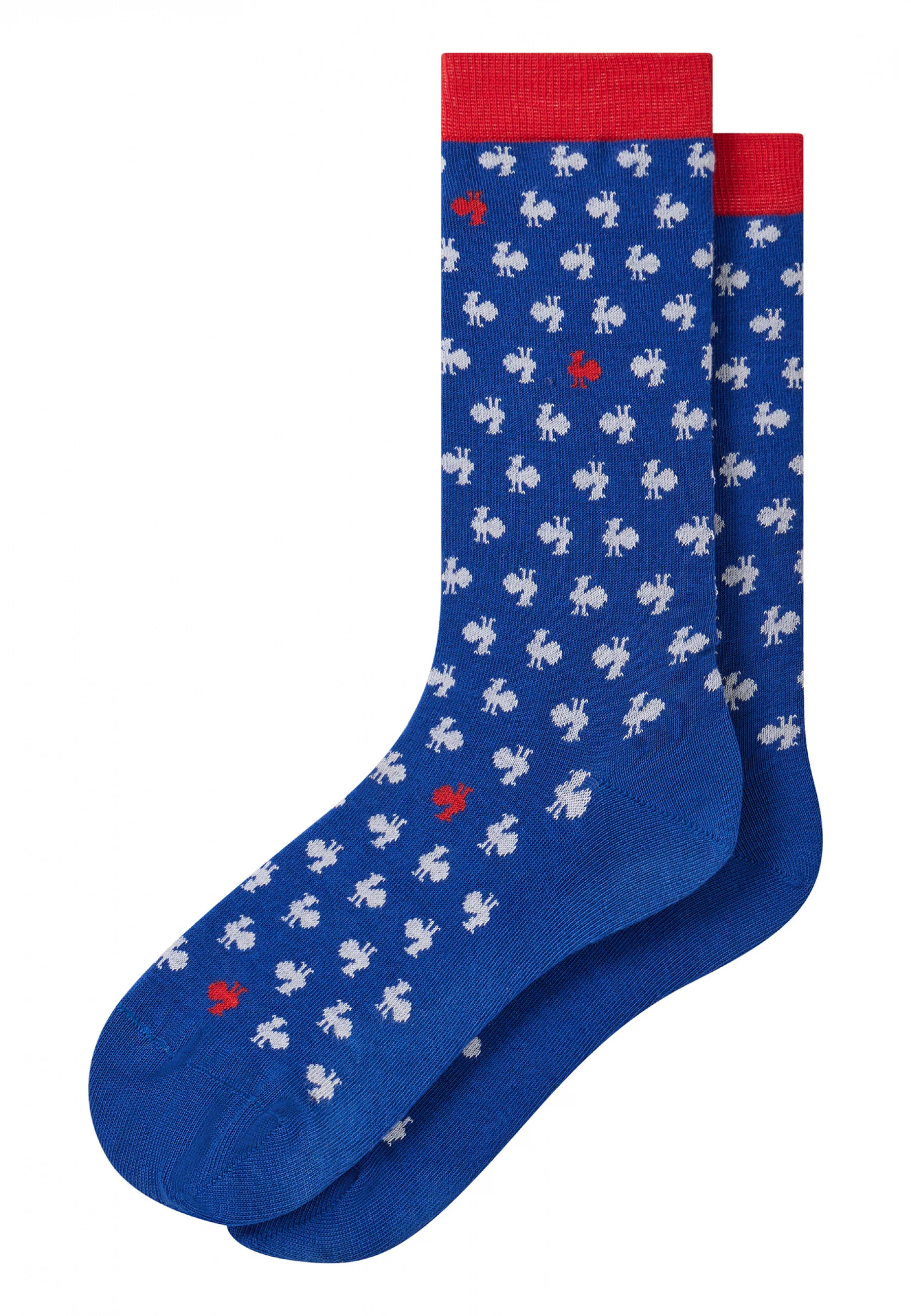 Chaussettes mi-hautes en coton-Lucas Coq Bleu Blanc Rouge XV de France