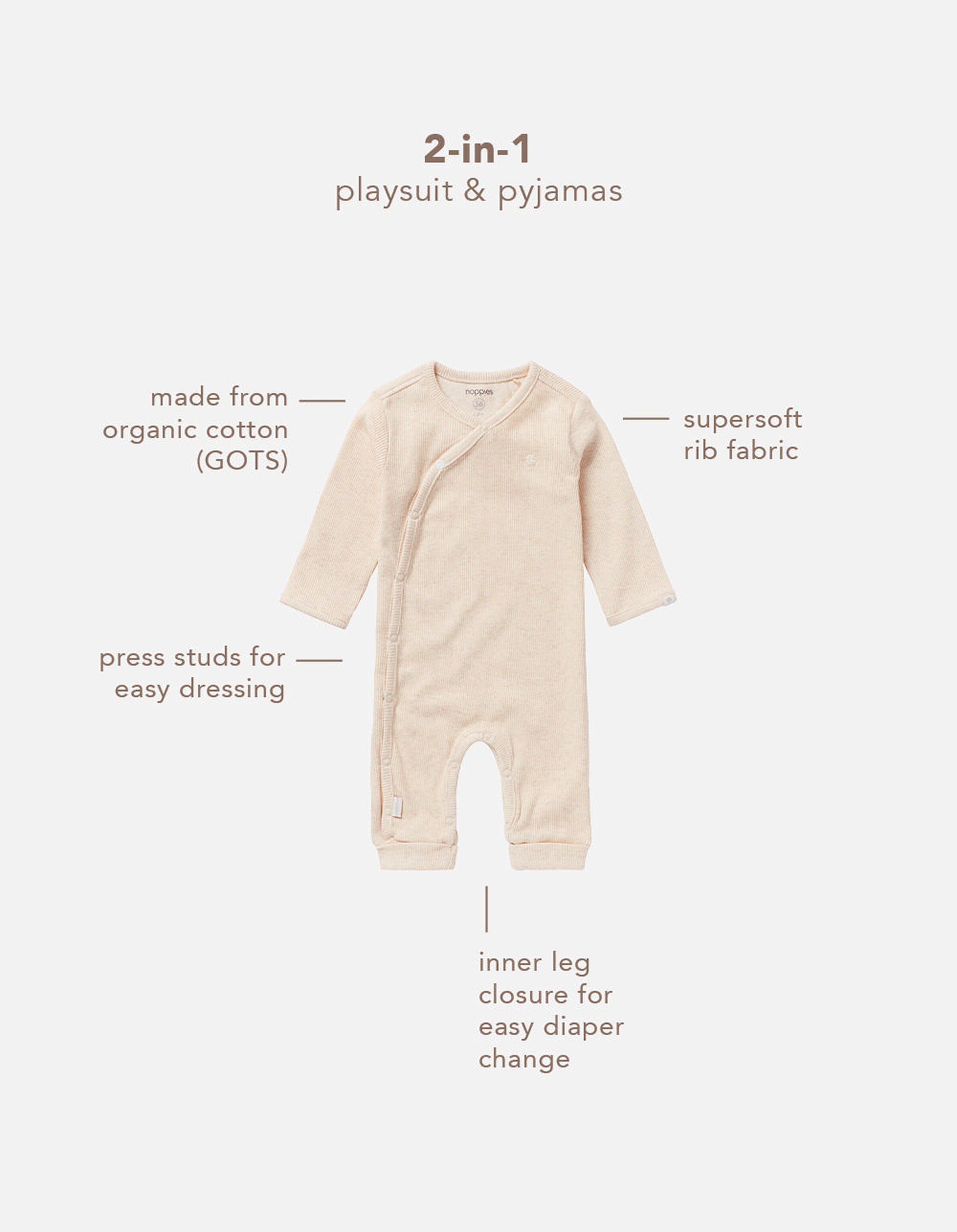 Noppies Baby Strampler Nevis Oatmeal