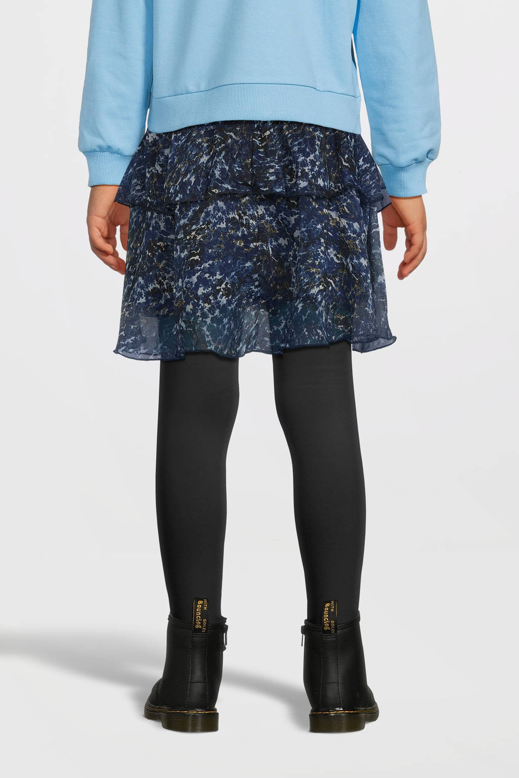 NAME IT midi rok donkerblauw