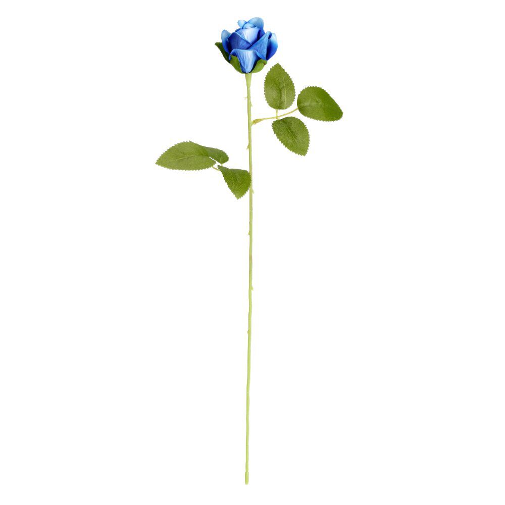 Fleur artificielle rose bleue H51cm