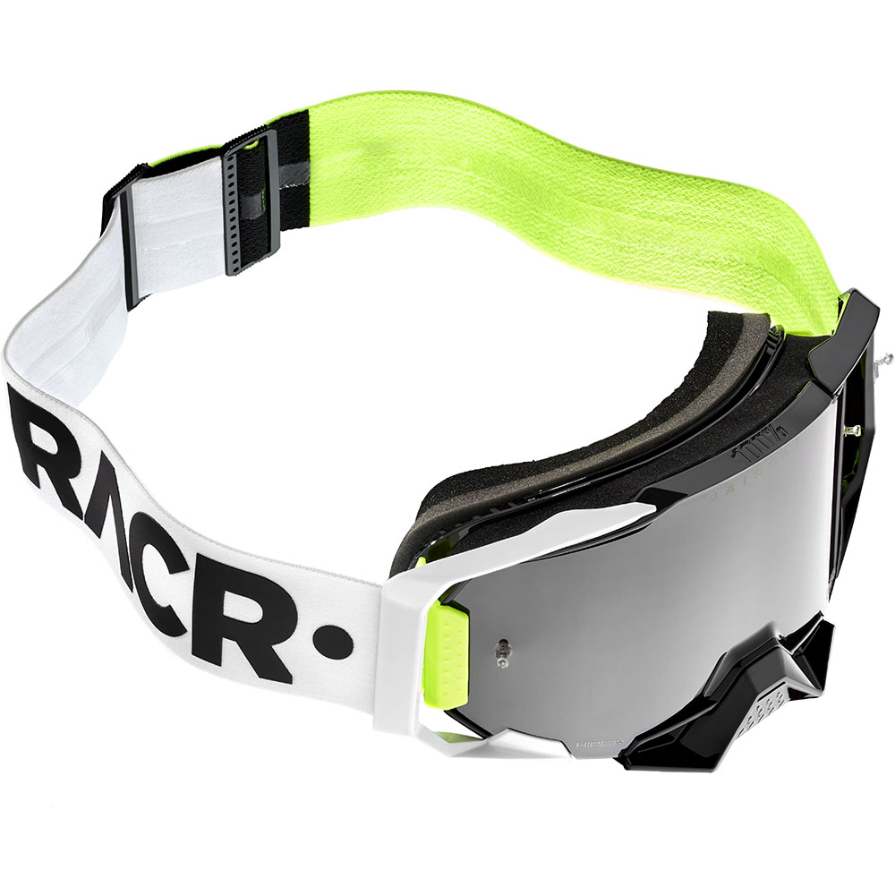 100% - Masque Armega RACR HiPER® - Silver Mirror Noir / Blanc / Gris