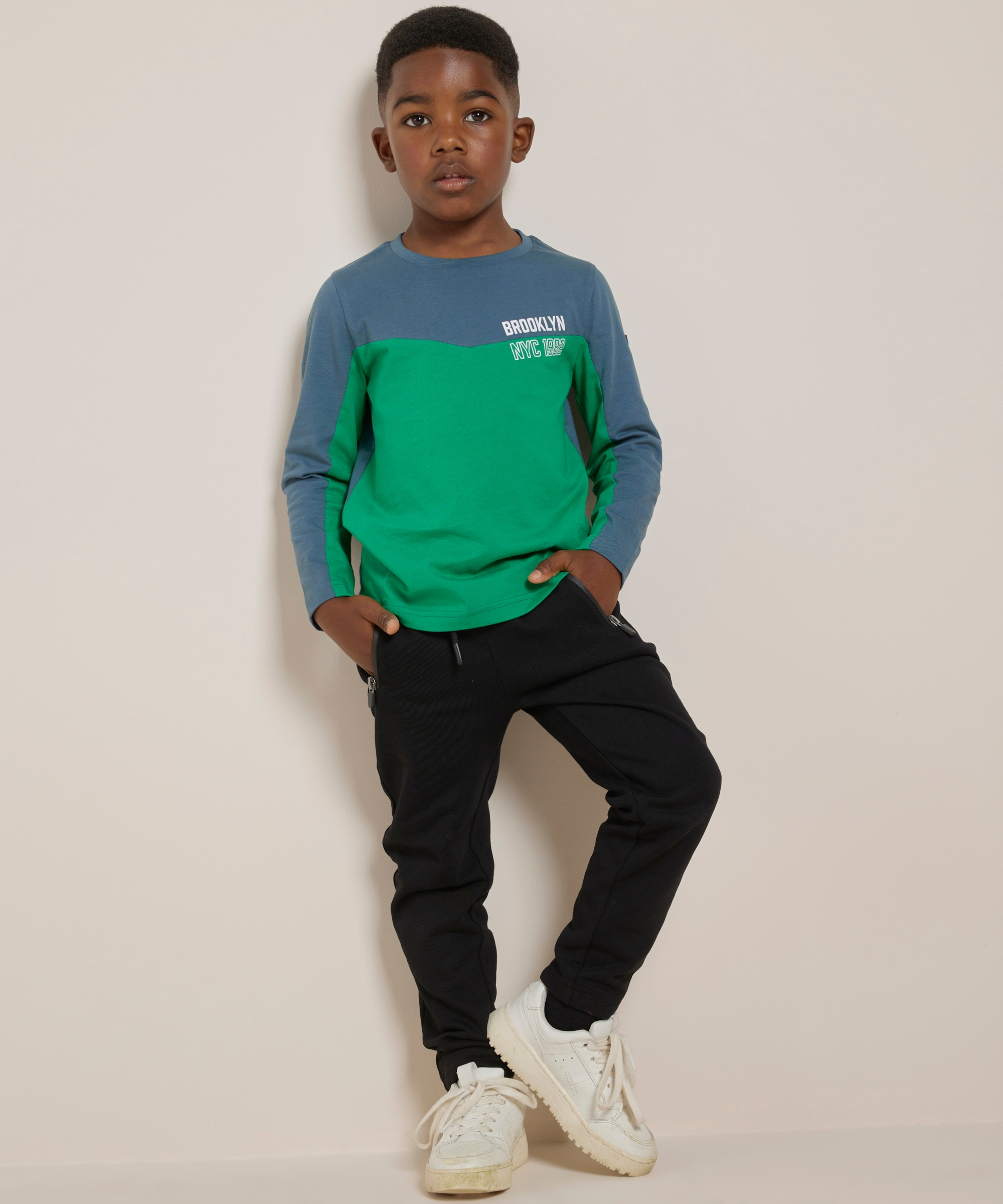 basic jogging broek met ritsen
