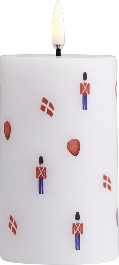 Uyuni LED pillar celebration candle DK, Smooth, 5,8x10 cm