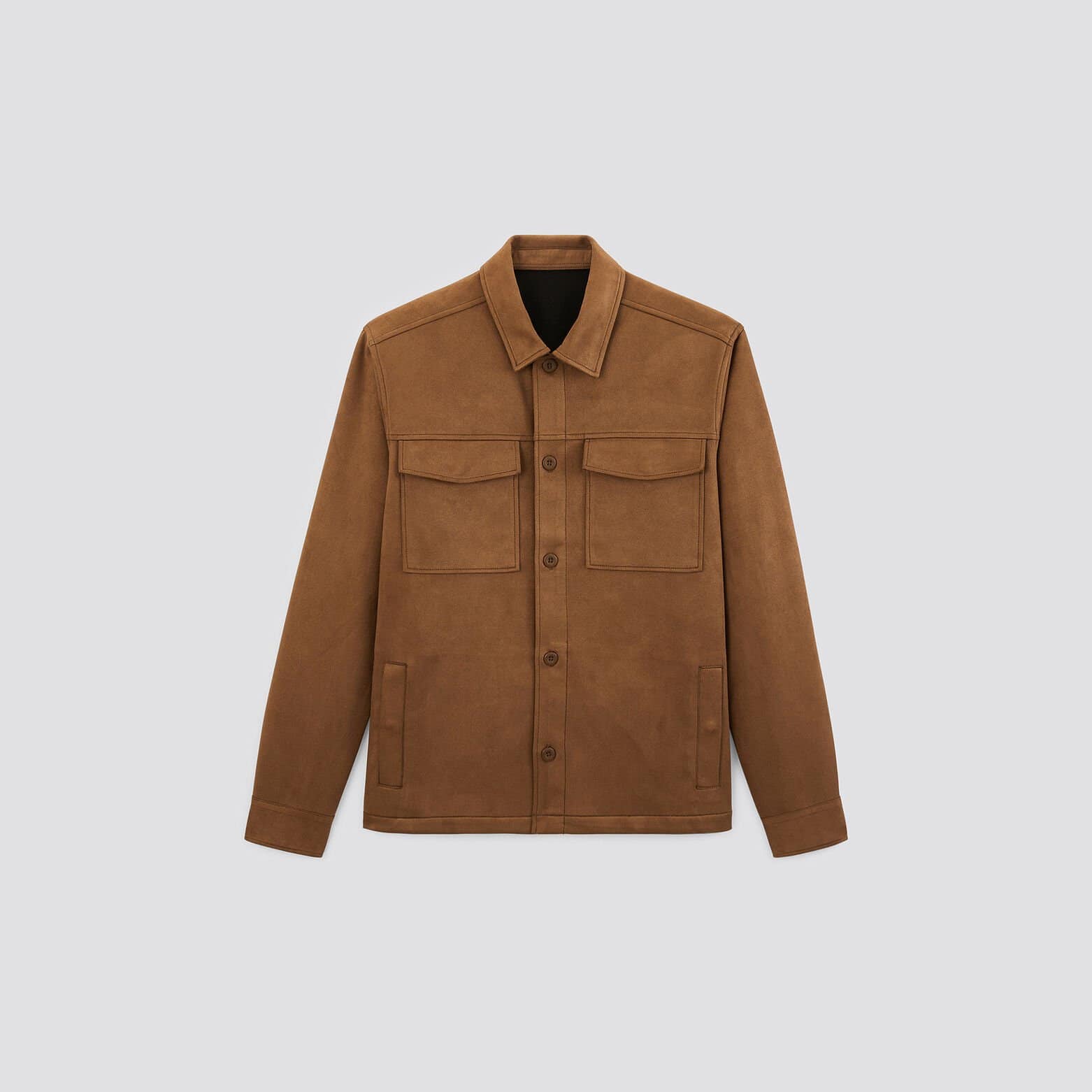Surchemise unie suede Orange