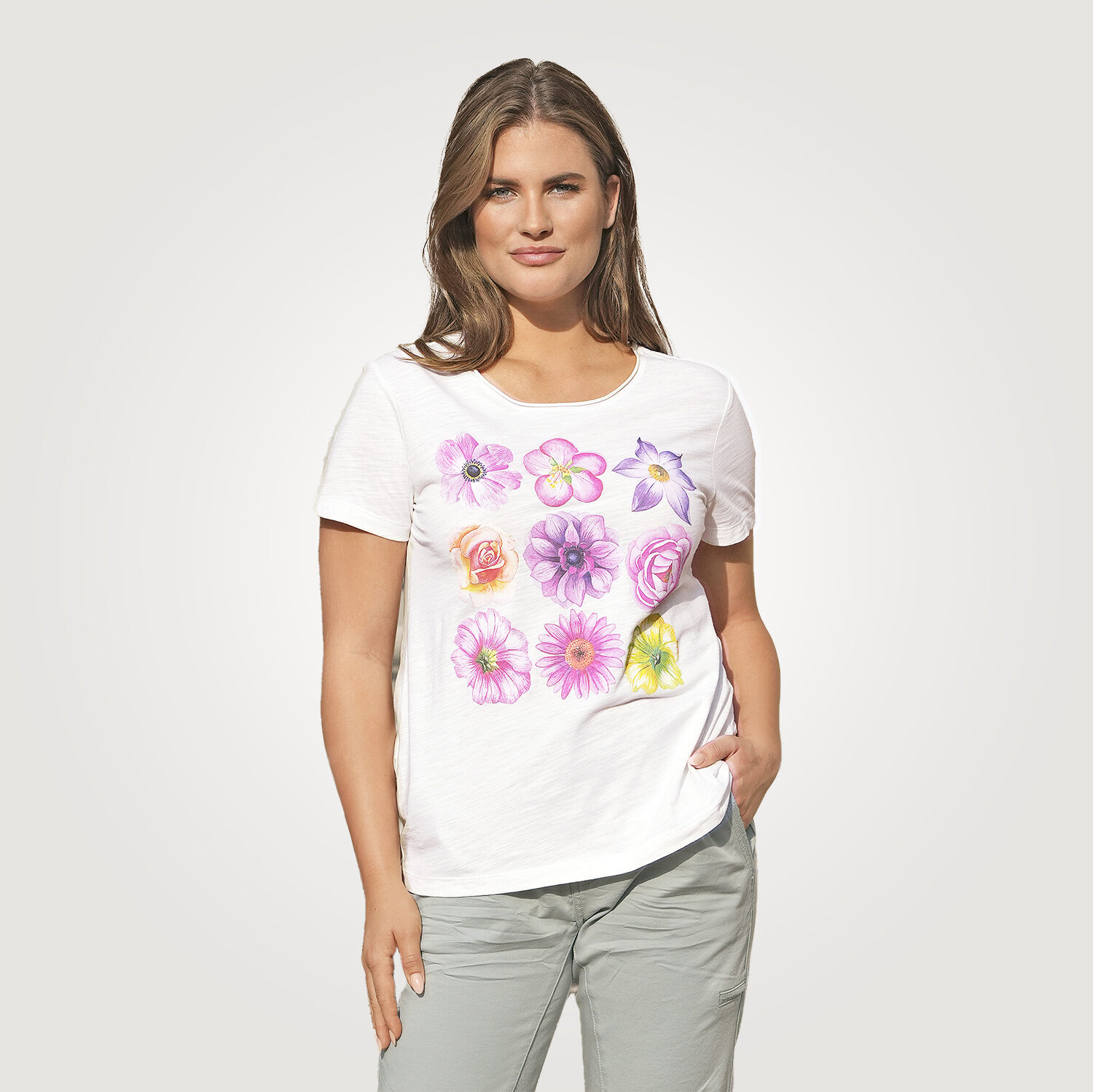 T-Shirt mit floralem Print