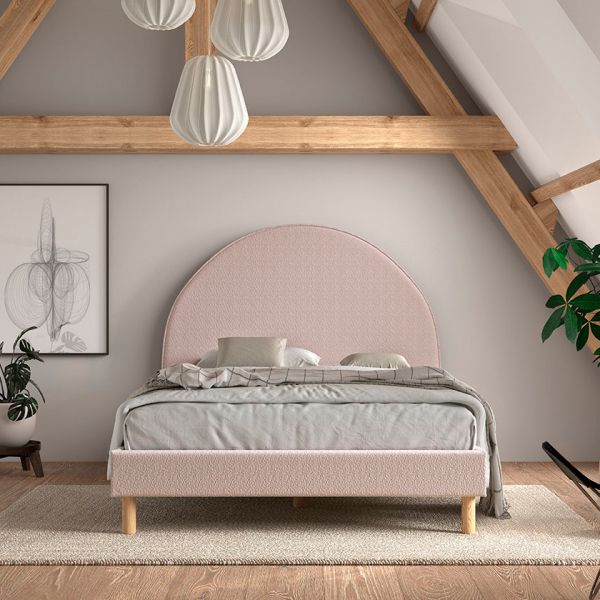 Vipack Moon Bed - 140 x 200 cm - Boucle Wit