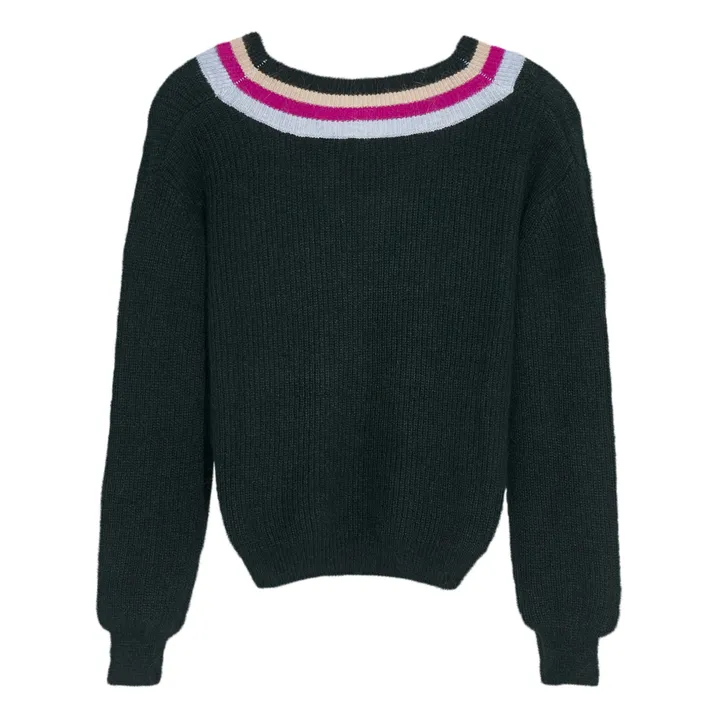 Bellerose Pull Col V Diova | Vert foncé