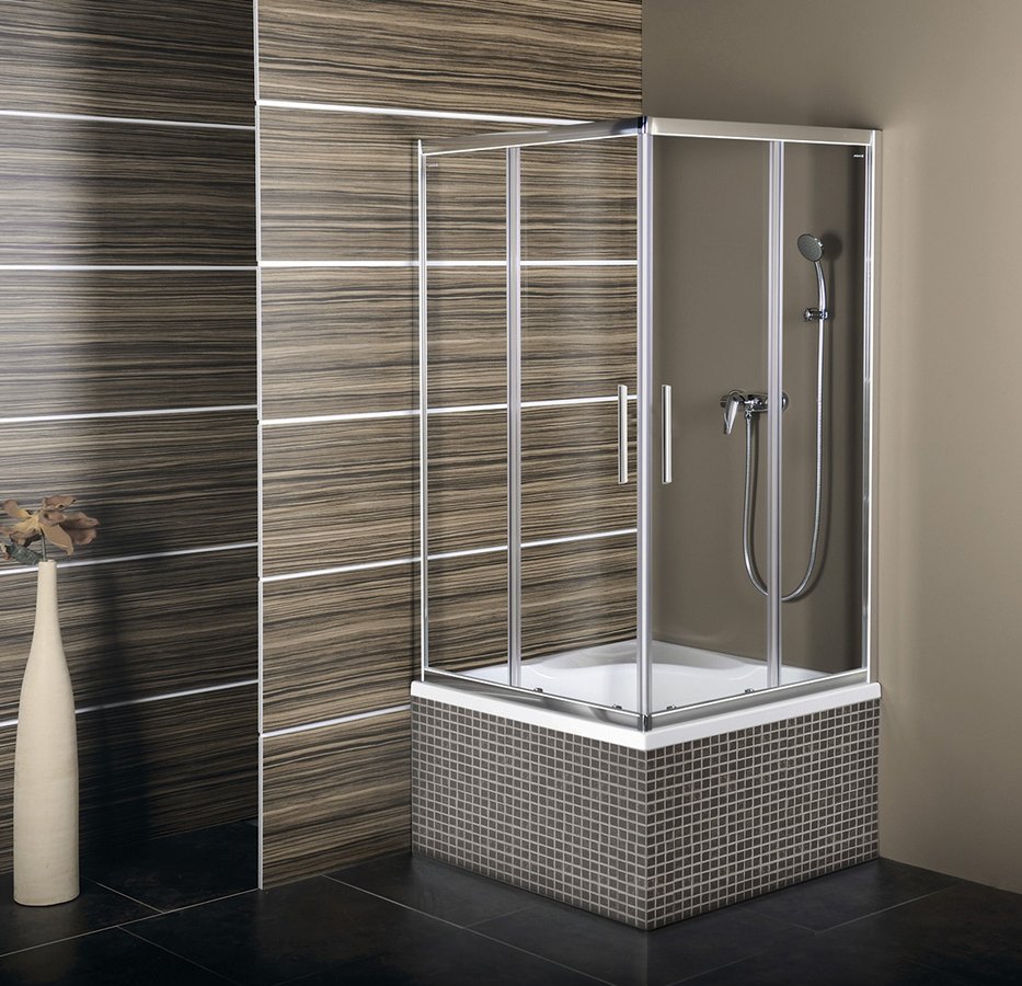 Polysan Carmen vierkante douchebak met steun 90x90cm wit
