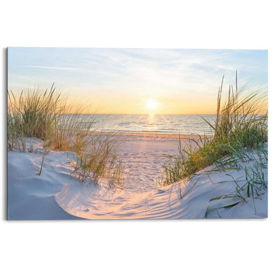 Schilderij Zonsondergang - 60x90cm - Beige