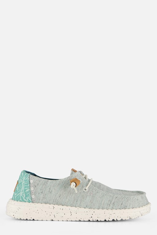 HEYDUDE Wendy Heathered Slub Instappers blauw