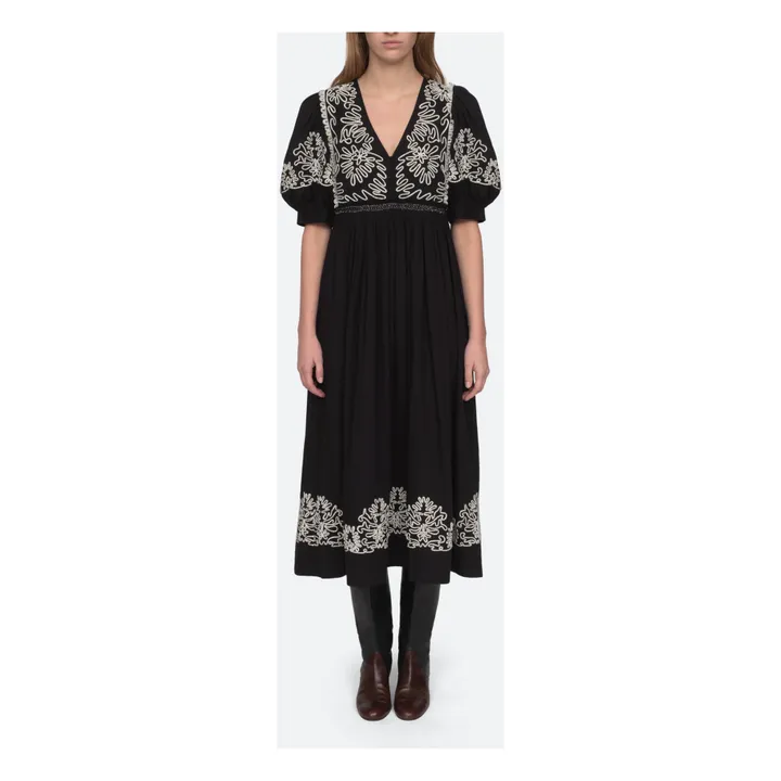 Sea NY Robe Brodée Cordera | Noir