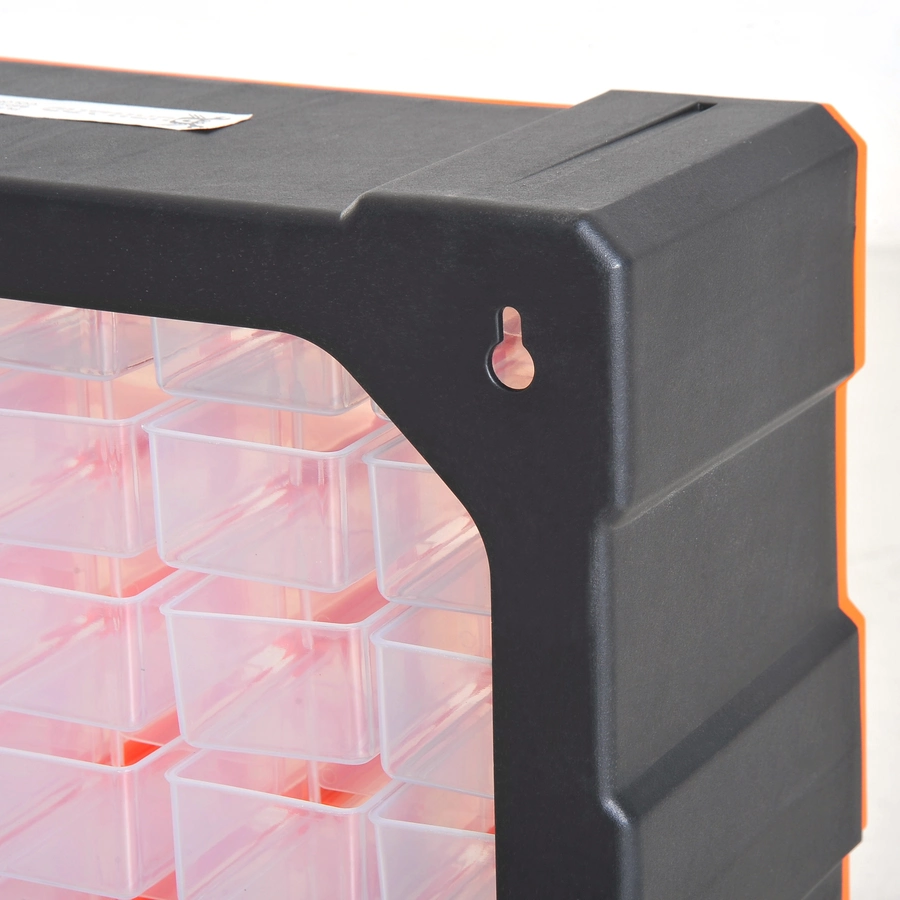 DURHAND Kleinteilemagazin mit 60 Fächer orange