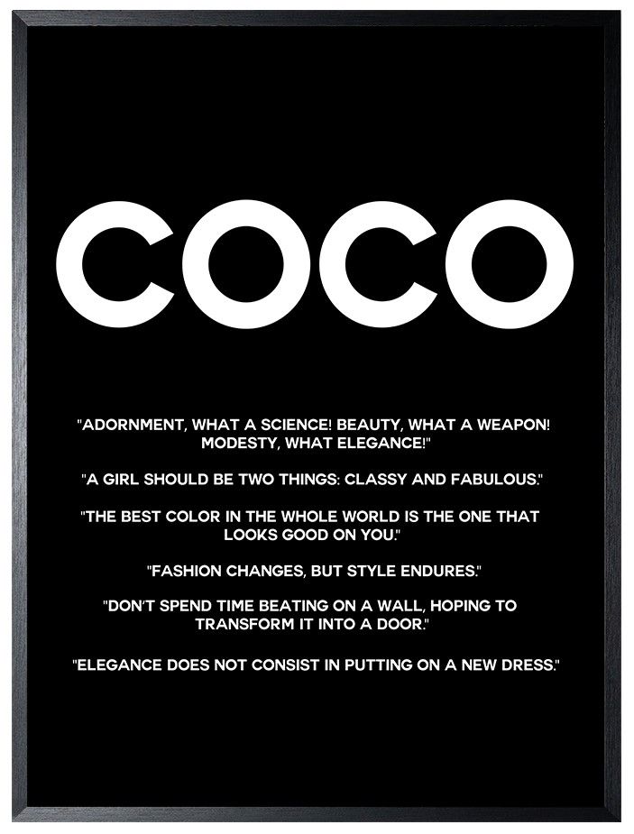 Art Print Chanel Quotes FA-95
