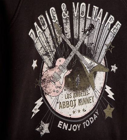 Zadig & Voltaire Sweatshirt - Green Art - Sort m. Print