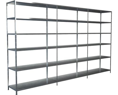Schulte verzinkte insteekbare basisstelling en 2 opzetplanken, 230x300x50 cm, 18 planken, draagvermogen 1530 kg