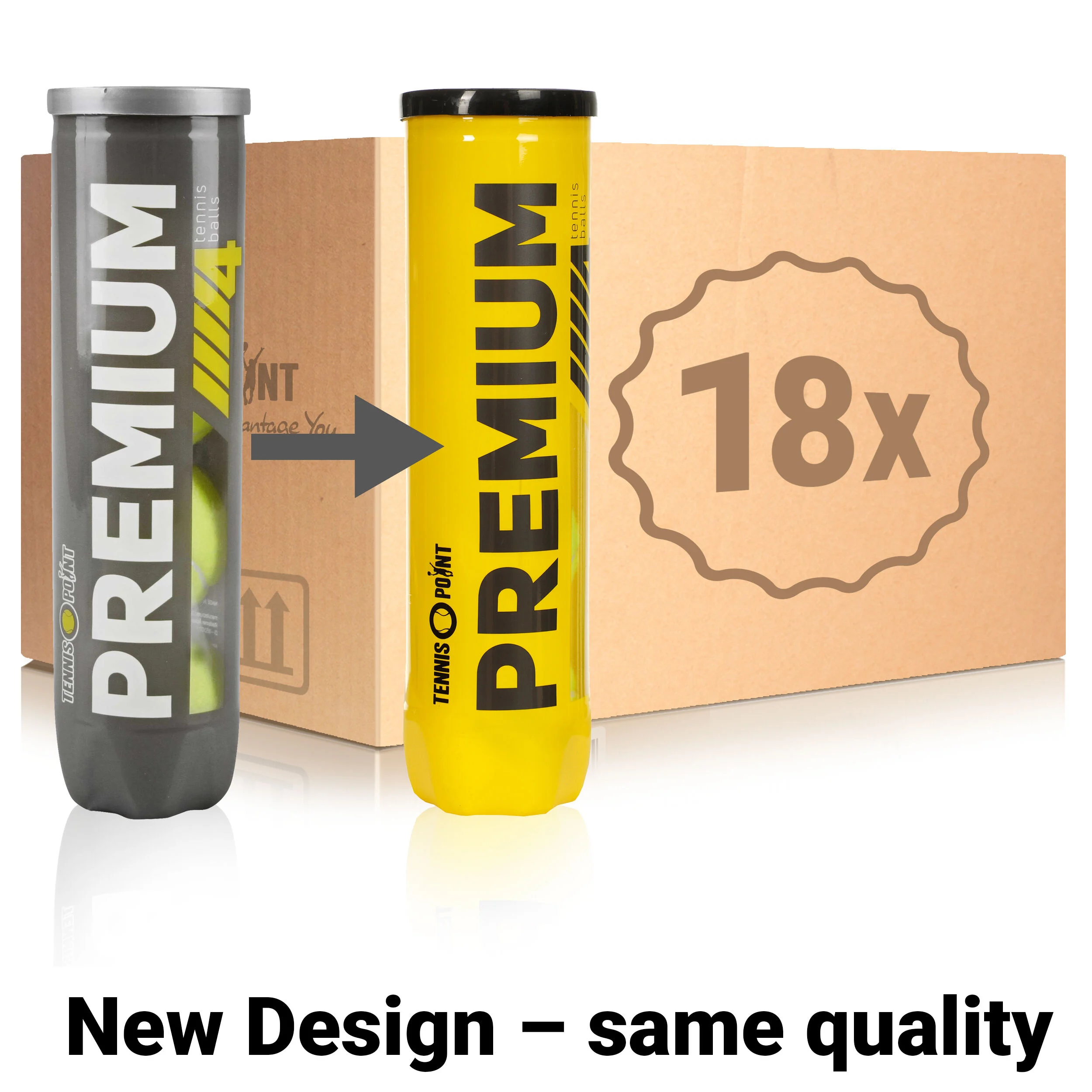 Tennis-Point Premium 18 Tubes De 4 En Carton