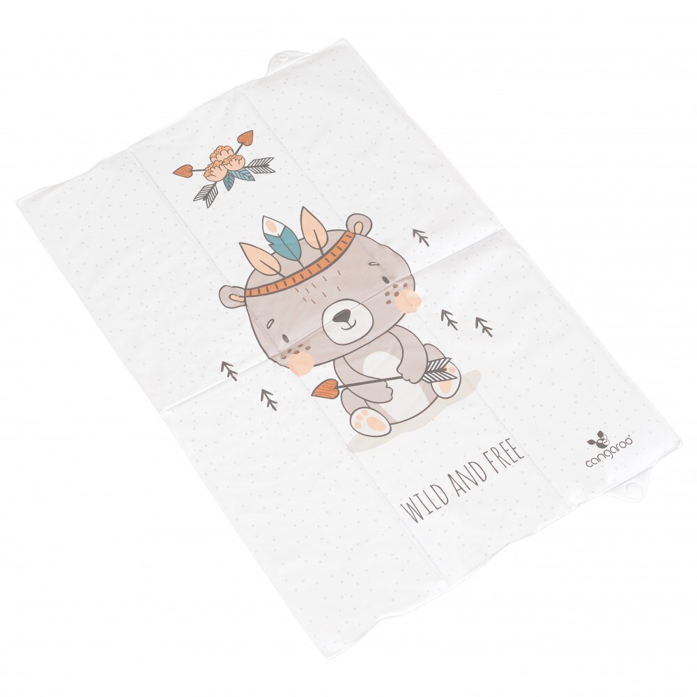 Cangaroo Wickelauflage faltbar 40 x 60 cm, abwaschbar wasserdicht für unterwegs beige