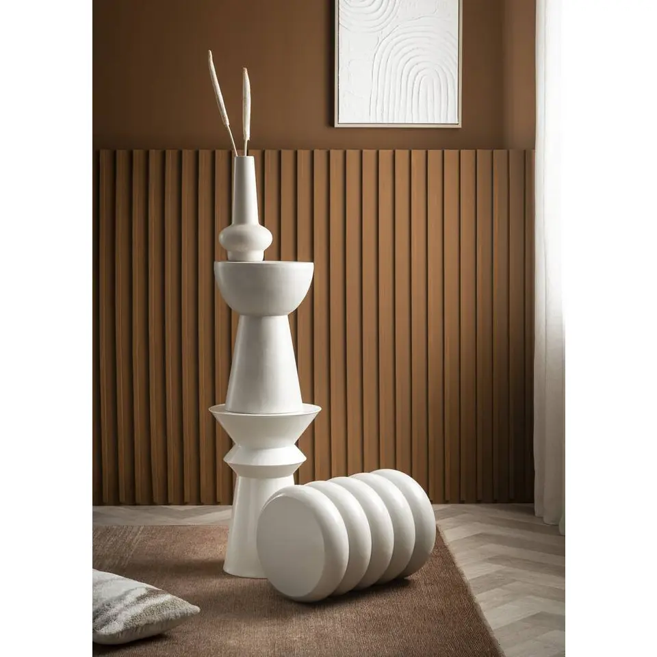 Bijzettafel Barbella - beige - 45xØ33 cm
