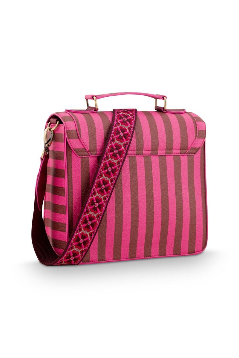 Pip Studio Frances Cross Body Bag Medium Stripe Pink