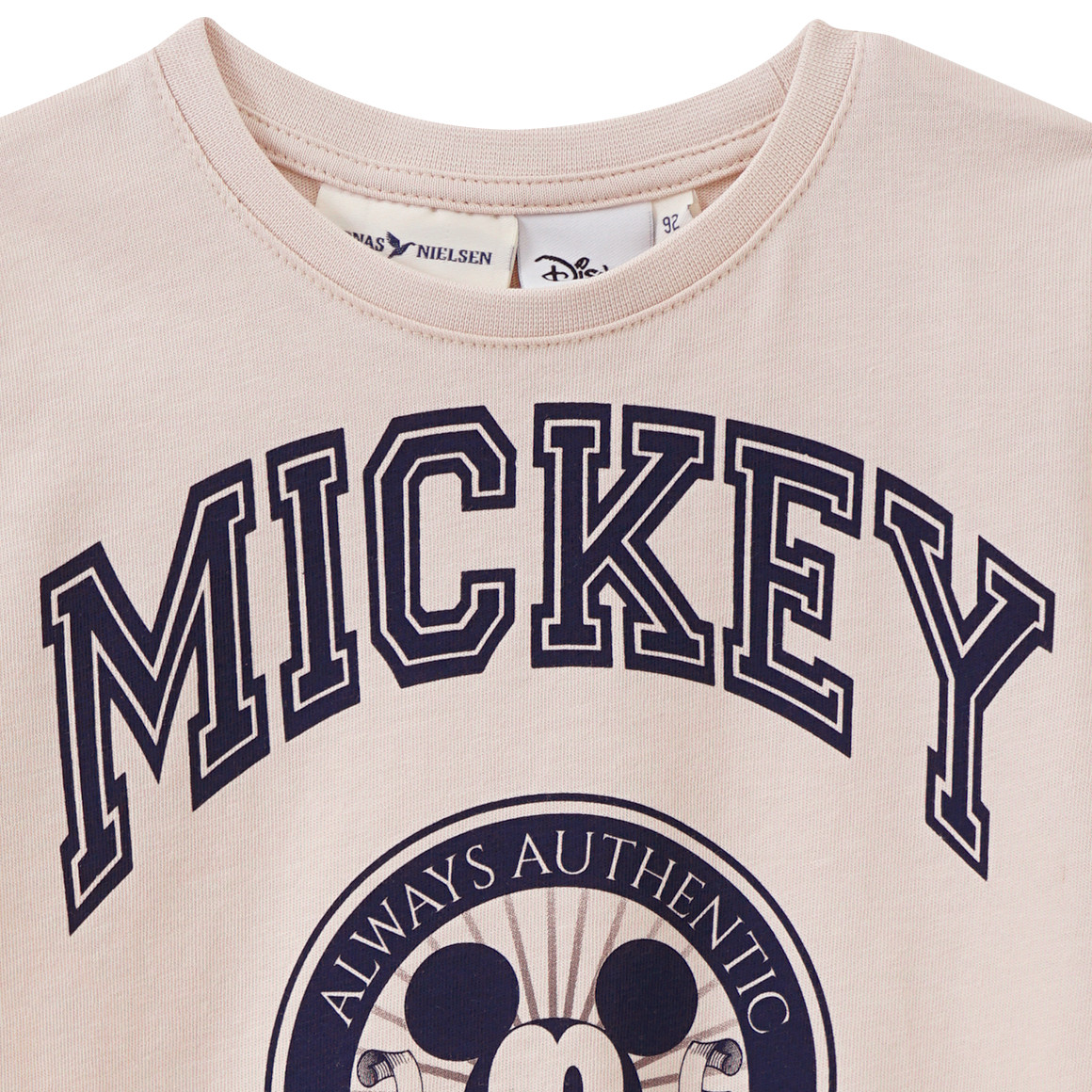 Jonas Nielsen Micky Maus T-Shirt mit Retro-Print beige