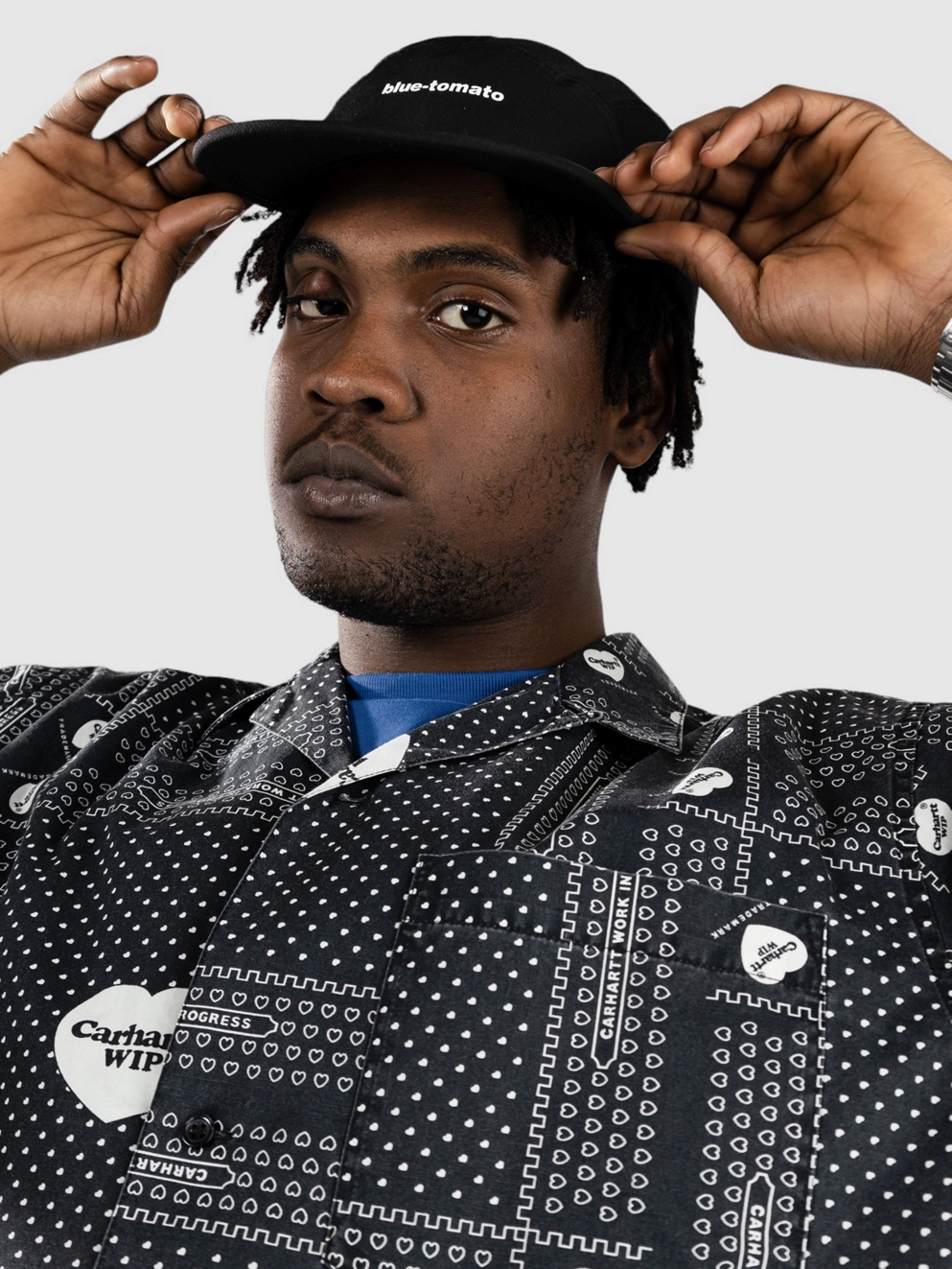 Carhartt WIP Heart Bandana Shirt heart bandana print/bl