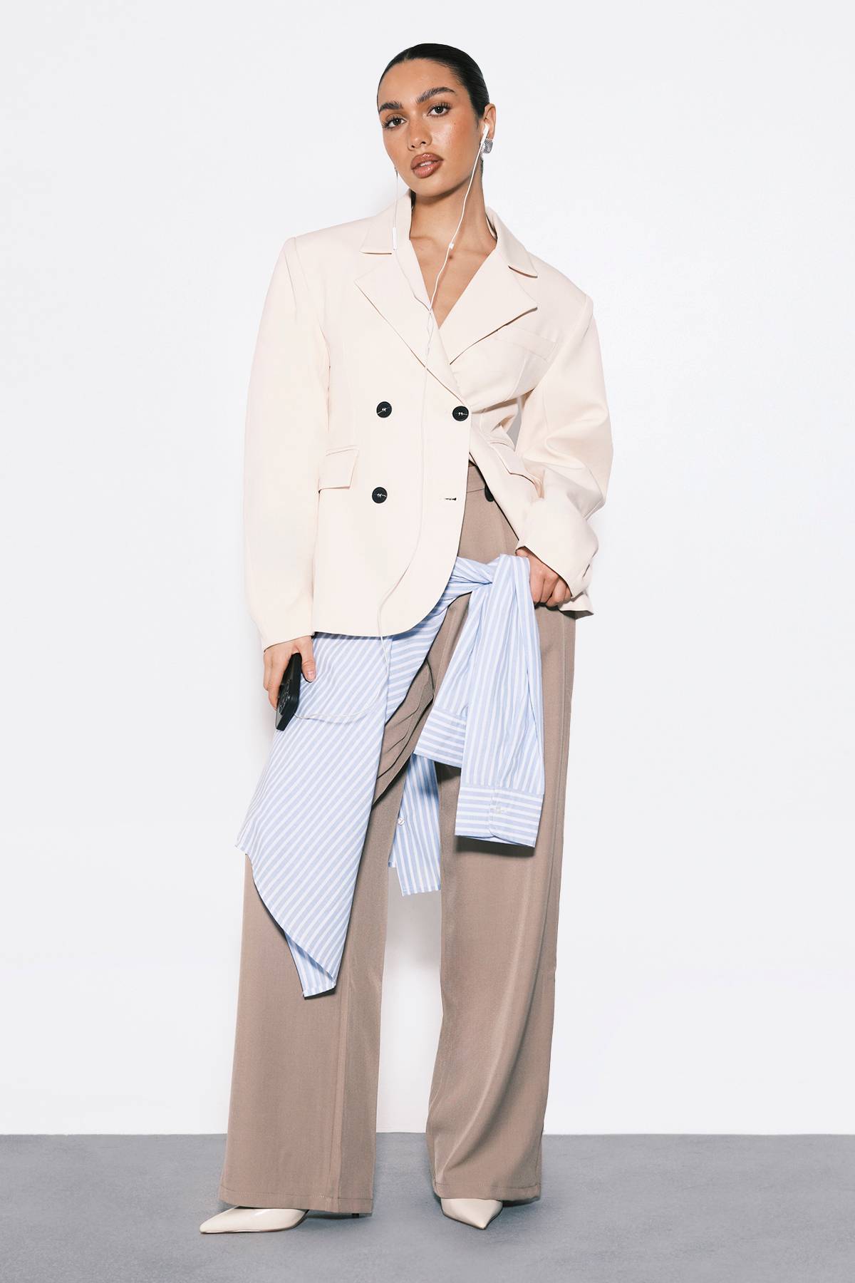 boohoo Blazer Boxy À Double Boutonnage
