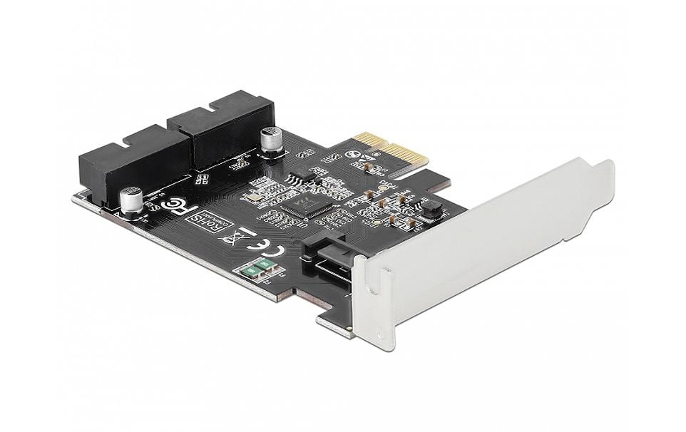 PCI-Express-Karte 2x USB 3.0 intern (Pfostenstecker)PCIe-Schnittstellenkarte mit zwei internen USB-3.0-Pfostensteckern
