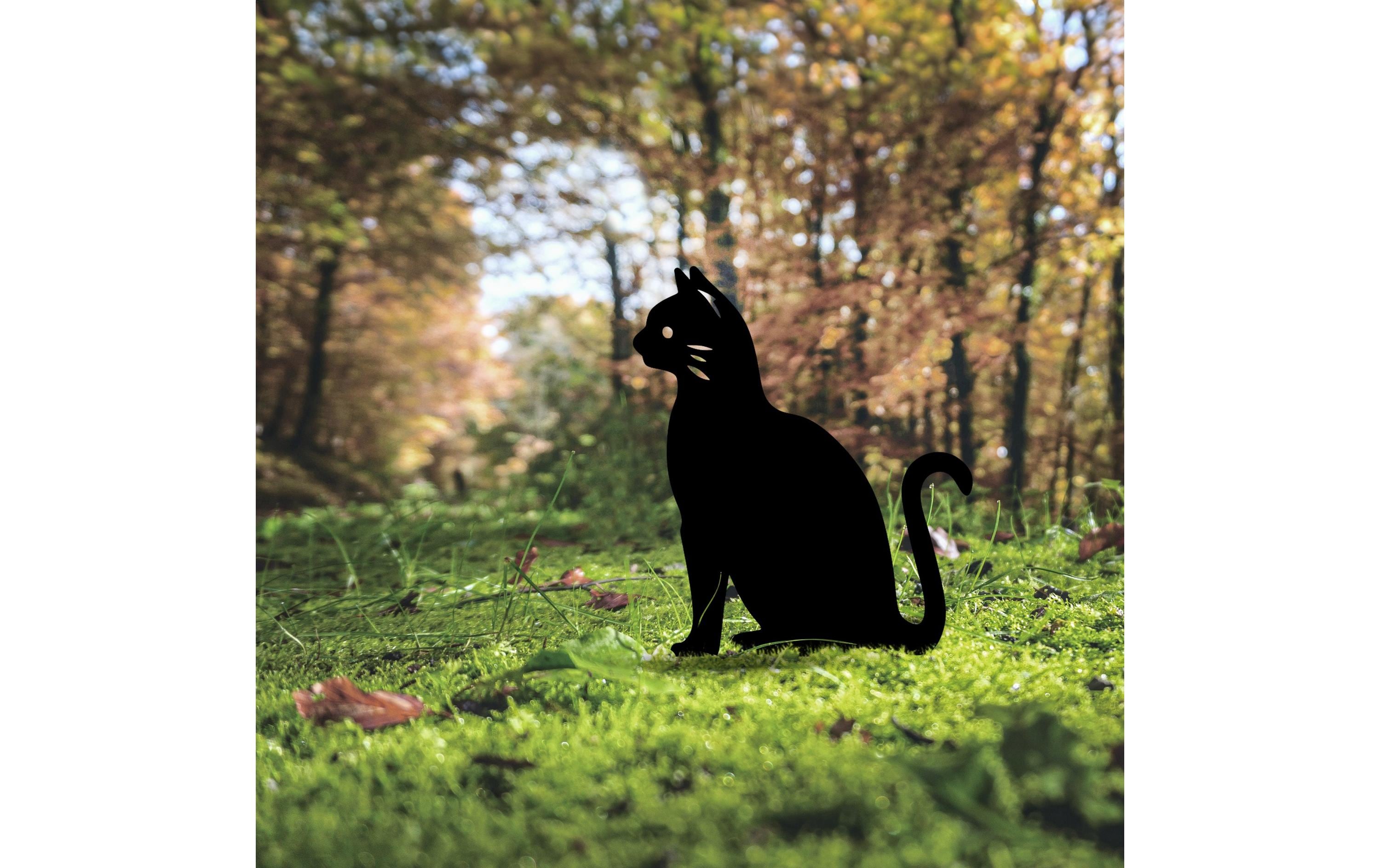 Gartenstecker Katze 38 x 20 cmGartendekoration