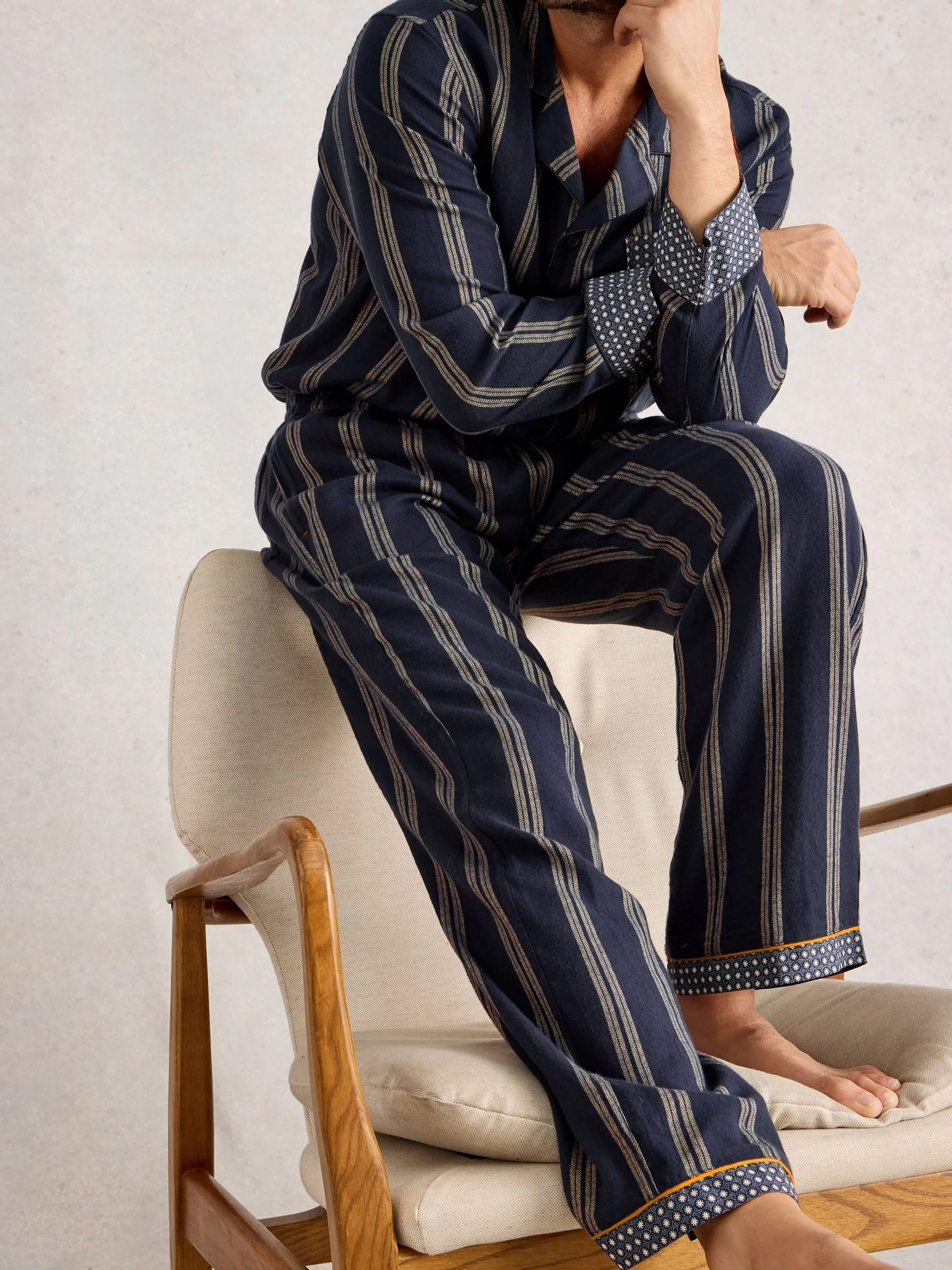 Blauw - White Stuff Moorland Flannel Pyjamas Trousers