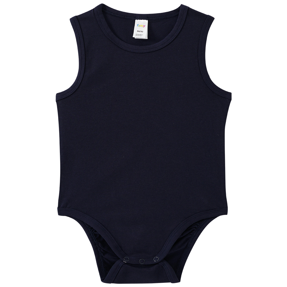 Famy 3 Baby Bodys in verschiedenen Farben dunkelblau / hellblau