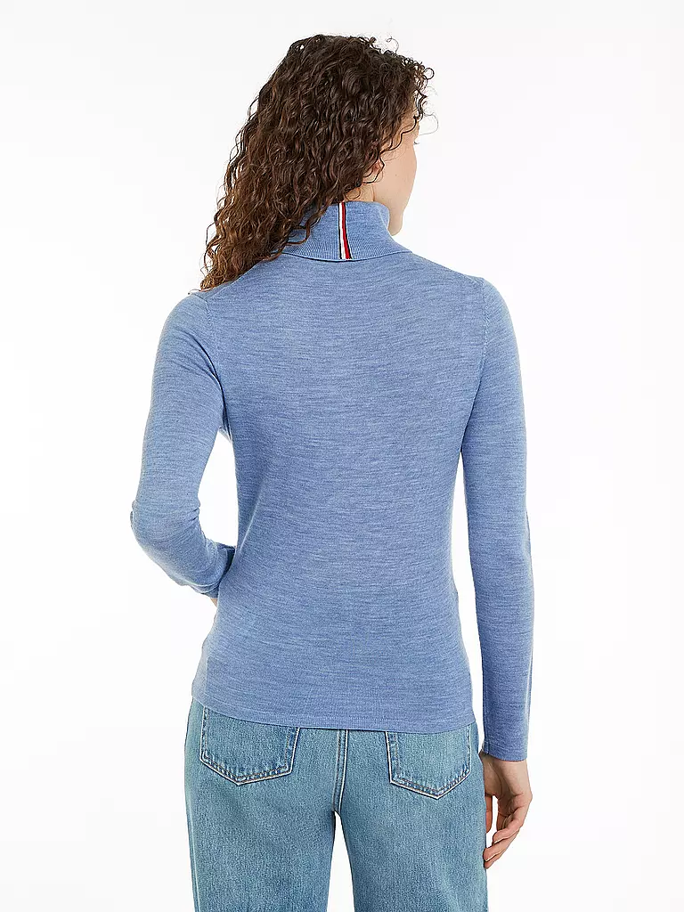 TOMMY HILFIGER Rollkragenpullover hellblau