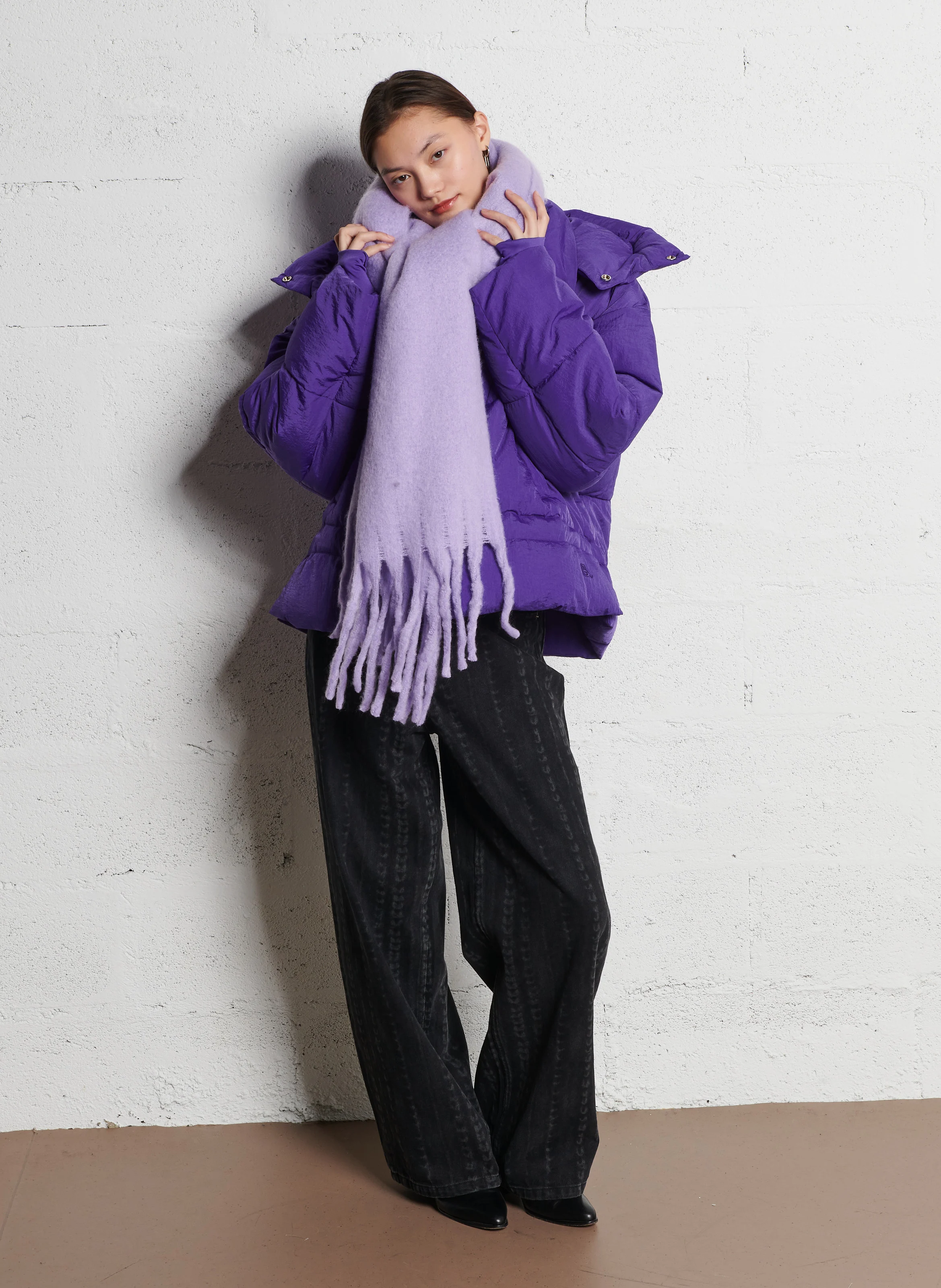 MOUMOUME - Doudoune oversize col montant| Violet