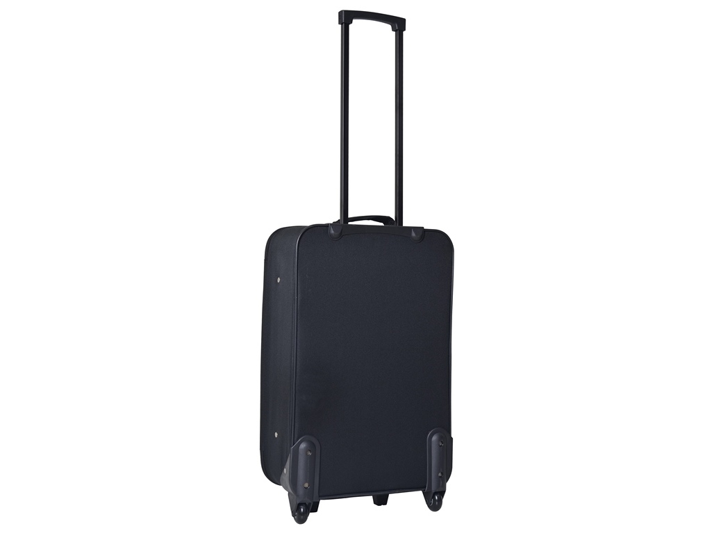 MALA DE VIAGEM MÉDIA FLEXÍVEL AUCHAN ESSENCIAL PRETO 2 RODAS 60CM
