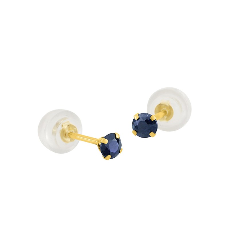 Boucles d'oreilles femme - saphir - Or 18 Carats