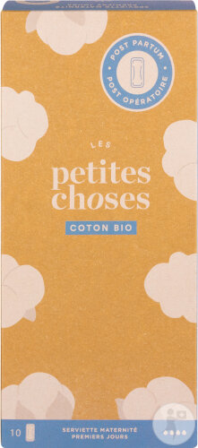 Les Petites Choses Serviettes Hygiéniques Maternité Post Partum Coton Bio 10 Pièces