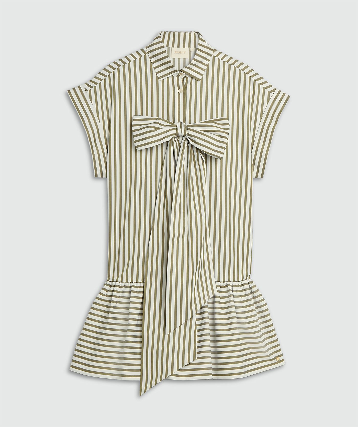 JV-CATO oversized blousejurk met strepen - dark pistachio stripe