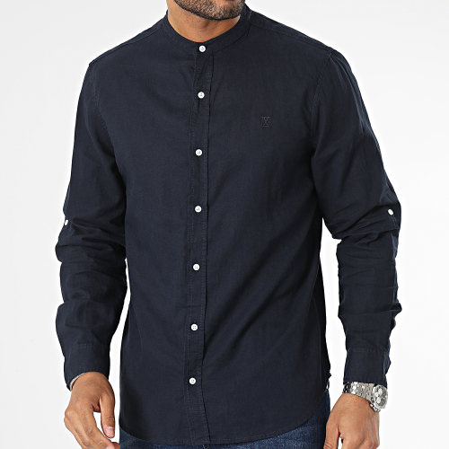 Chemise Manches Longues Bleu Marine