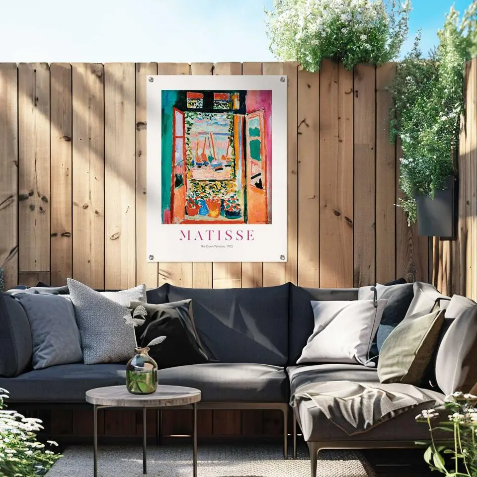 Tuinposter Henri Matisse Window - 80x60cm - Bont