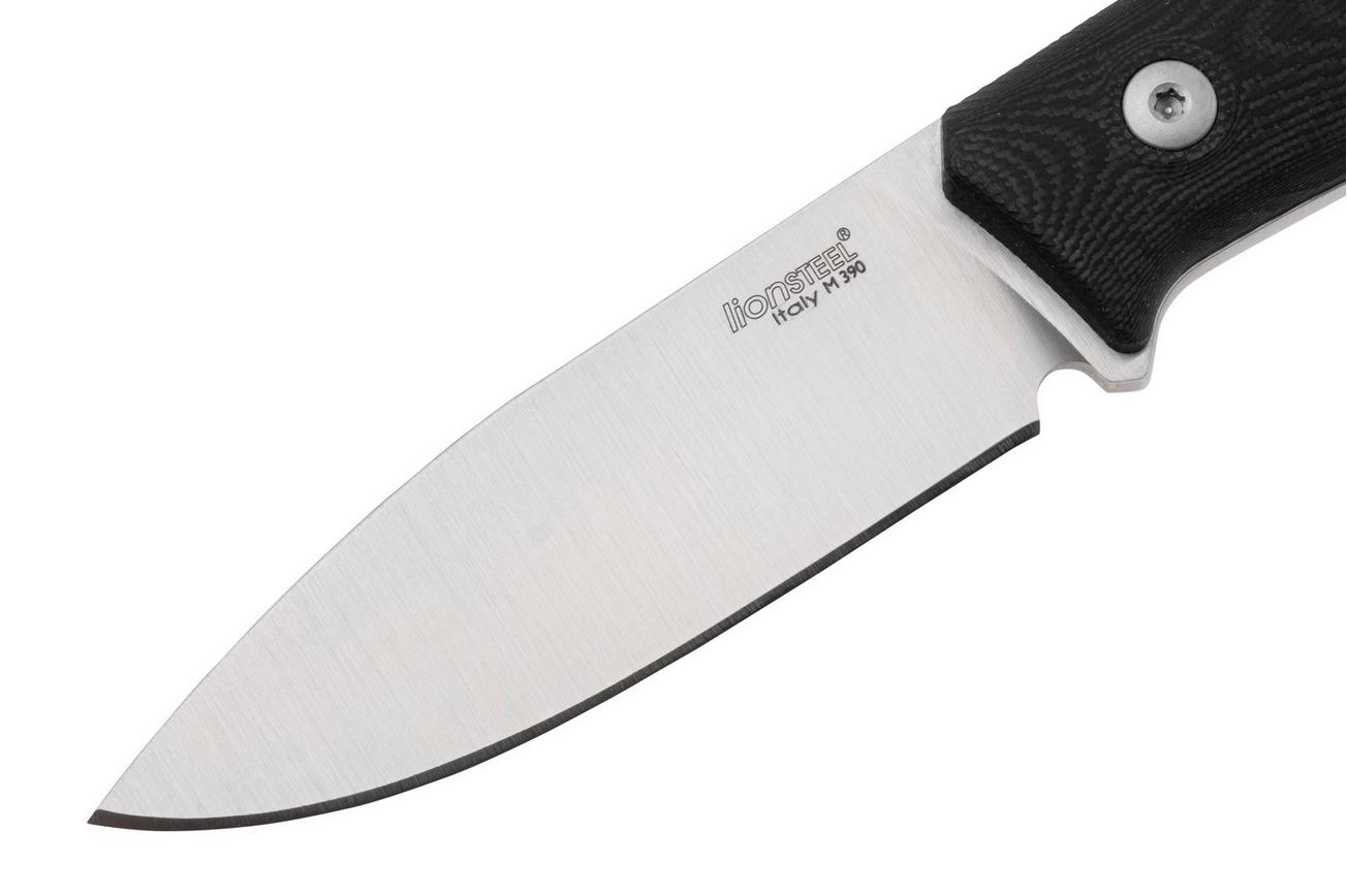 LionSteel M1-GBK Black G10, vaststaand mes