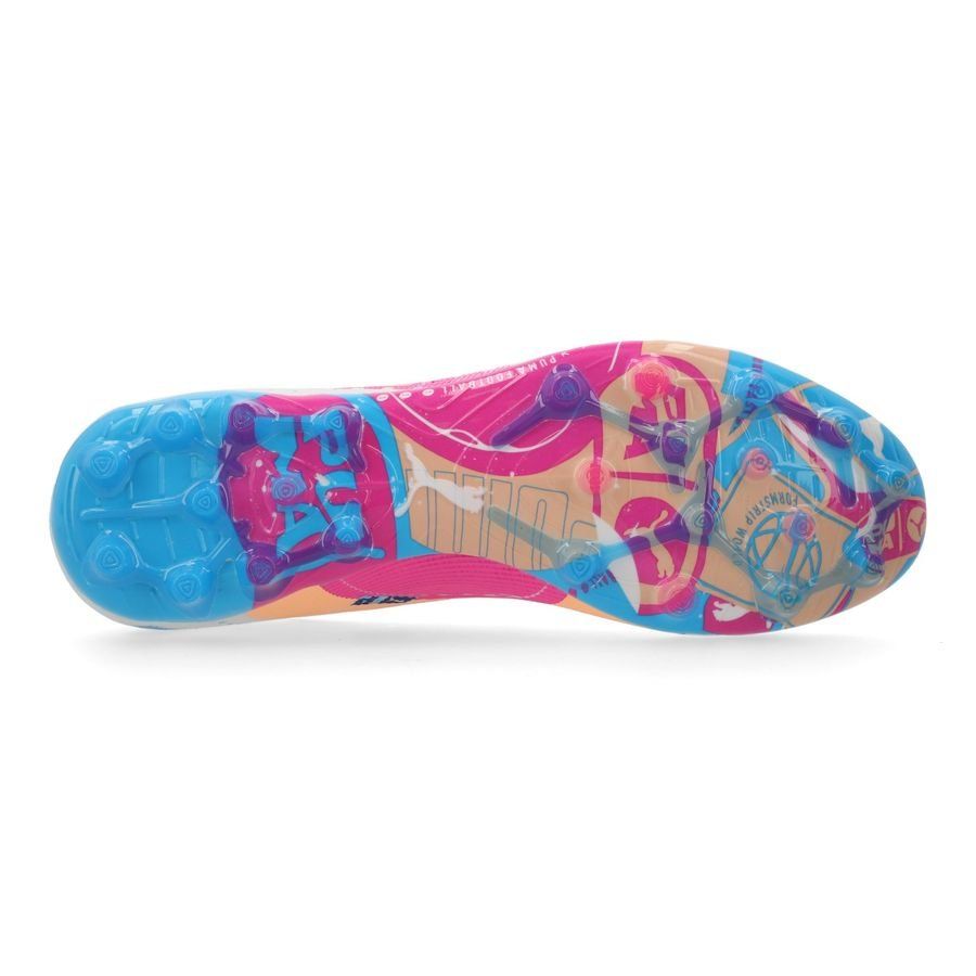 PUMA Ultra 5 Ultimate MG Volume Up - Blanc/Bleu/Poison Pink/Fizzy Melon