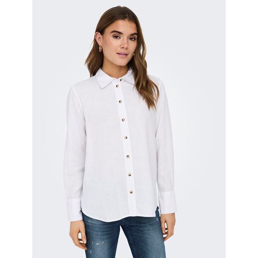 JDY Say Linen Skjorte, Bright White, M