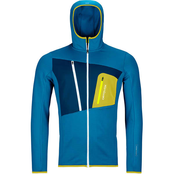 Veste polaire randonnée ORTOVOX FLEECE GRID HOODY M HERITAGE BLUE