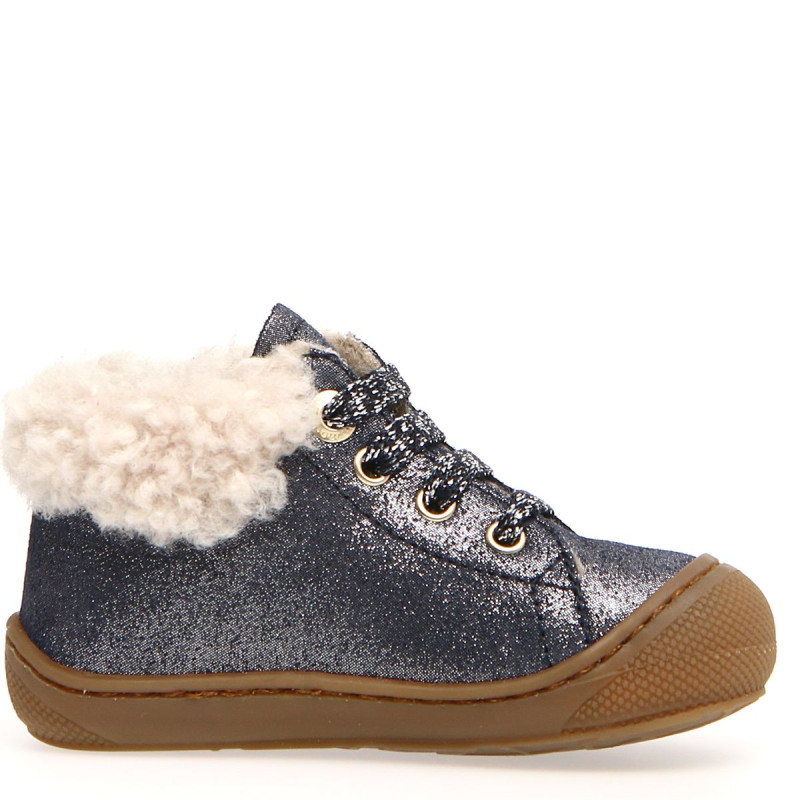 Naturino Naturino Cocoon Supersouple Coco Two Fourré Bleu Brillant