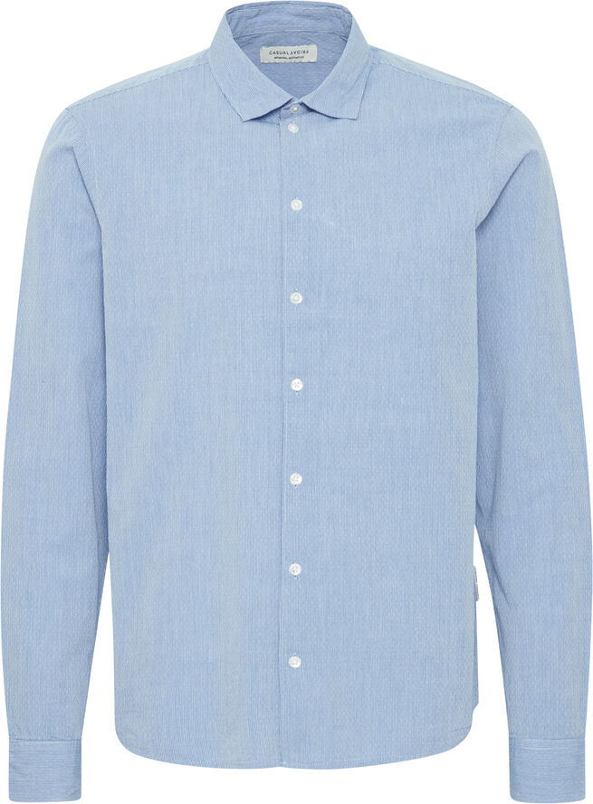 Casual Friday CFANTON LS dobby striped shirt Placid blue