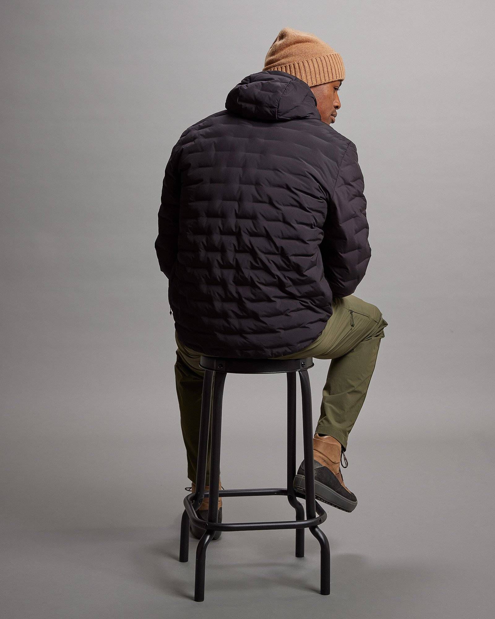 The Mountain Studio| Herren Steppjacke D-3L REVERSIBLE LIGHT HOOD JACKET