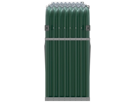 VIDAXL - Sac à outils Porte-bûches vert 180x45x100 cm acier galvanisé