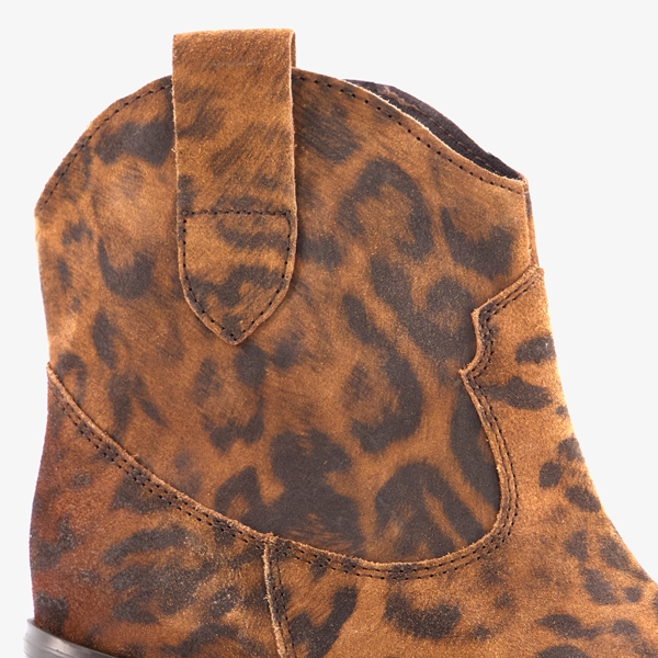 TwoDay leren western laarsjes met panterprint