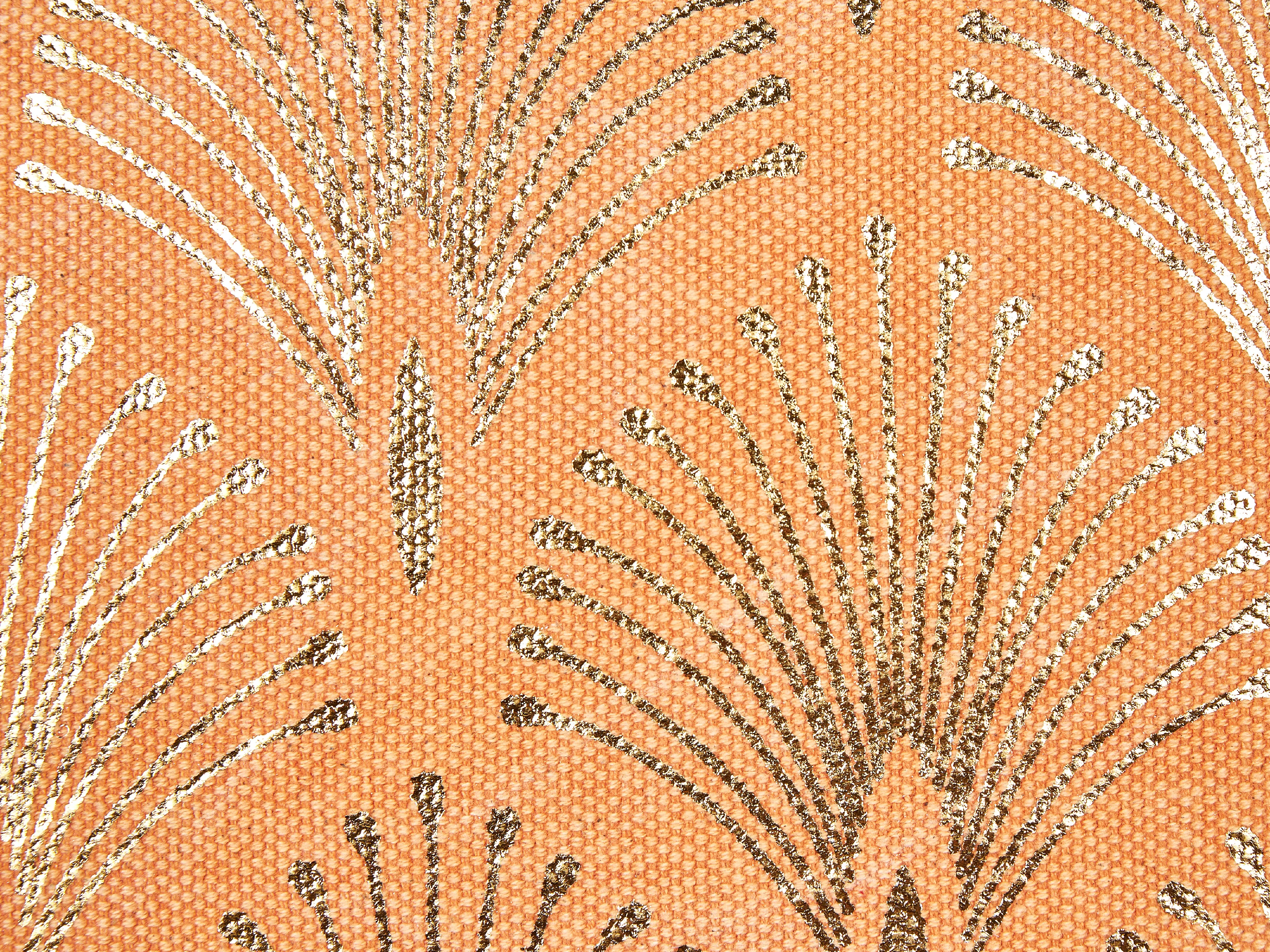 Set van 2 sierkussens HOYA Katoen 45 x 45 cm Oranje geometrisch patroon