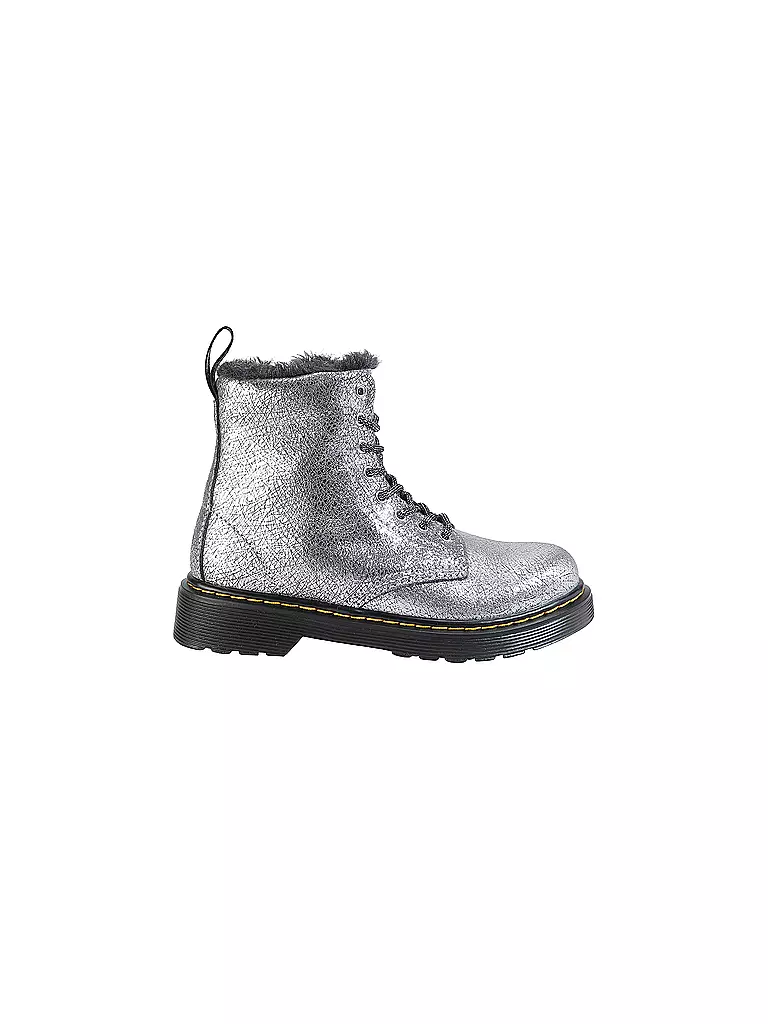 DR. MARTENS Mädchen Stiefel 1460 J SERENA FOIL silber
