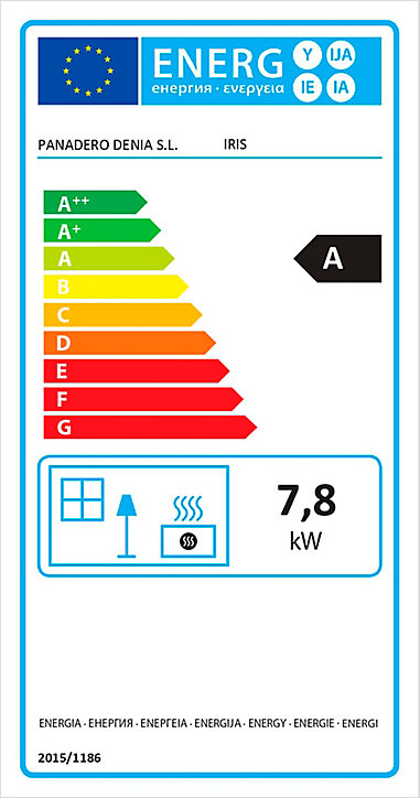 Poêle à bois en acier Panadero Iris 7,8kW 89m²